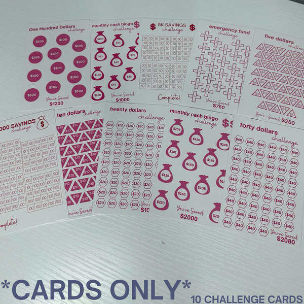 *CARDS ONLY* Complete Challenge Savings Pack